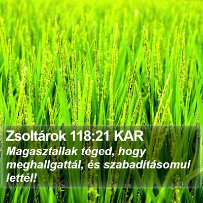 Zsoltárok 118:21 KAR Bible Verse Image