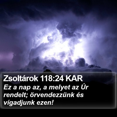 Zsoltárok 118:24 KAR Bible Verse Image