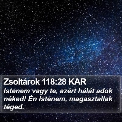 Zsoltárok 118:28 KAR Bible Verse Image