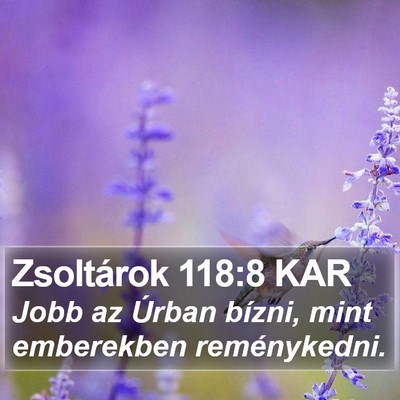 Zsoltárok 118:8 KAR Bible Verse Image