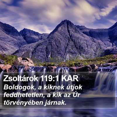 Zsoltárok 119:1 KAR Bible Verse Image