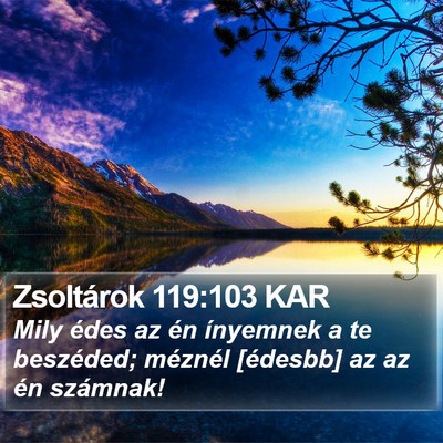 Zsoltárok 119:103 KAR Bible Verse Image