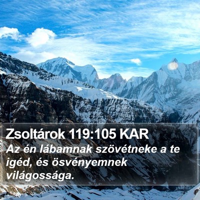 Zsoltárok 119:105 KAR Bible Verse Image