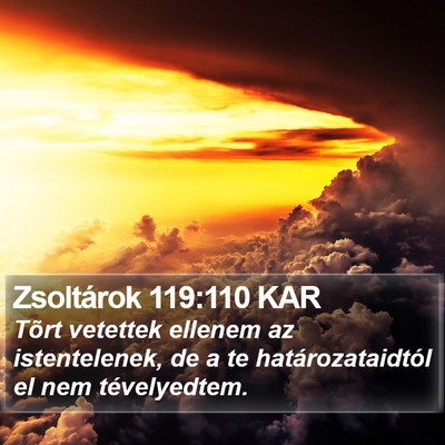 Zsoltárok 119:110 KAR Bible Verse Image
