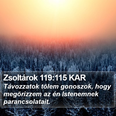 Zsoltárok 119:115 KAR Bible Verse Image