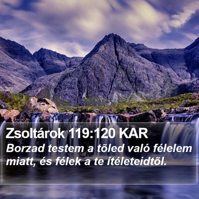 Zsoltárok 119:120 KAR Bible Verse Image