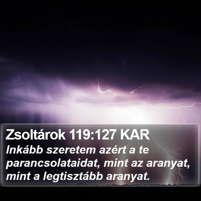Zsoltárok 119:127 KAR Bible Verse Image