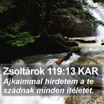 Zsoltárok 119:13 KAR Bible Verse Image