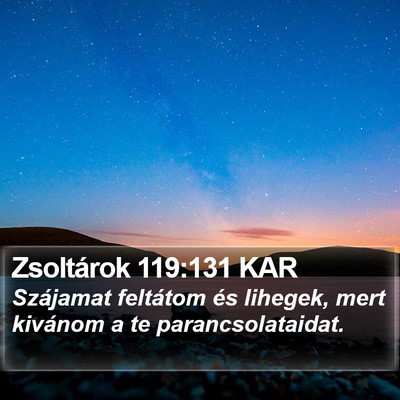 Zsoltárok 119:131 KAR Bible Verse Image