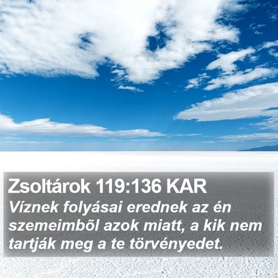 Zsoltárok 119:136 KAR Bible Verse Image