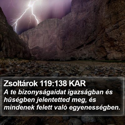 Zsoltárok 119:138 KAR Bible Verse Image