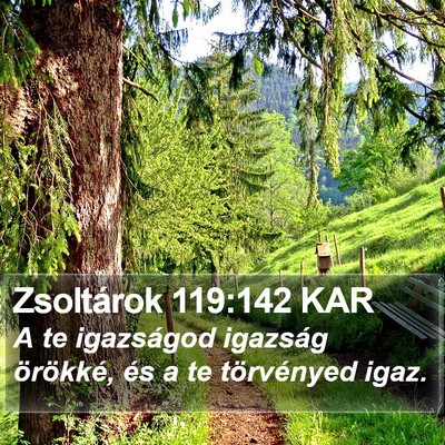 Zsoltárok 119:142 KAR Bible Verse Image
