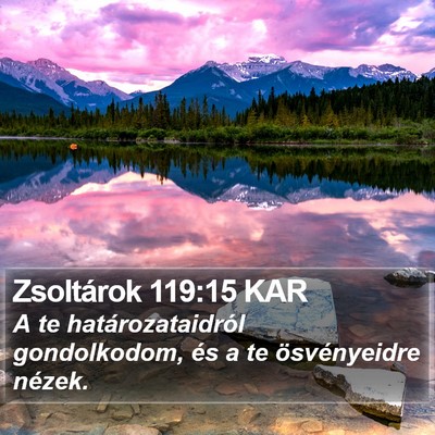 Zsoltárok 119:15 KAR Bible Verse Image