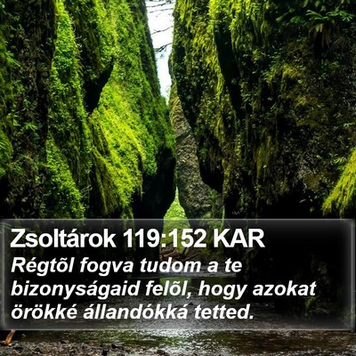 Zsoltárok 119:152 KAR Bible Verse Image