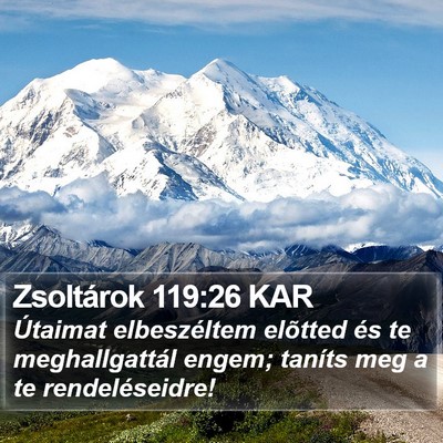 Zsoltárok 119:26 KAR Bible Verse Image