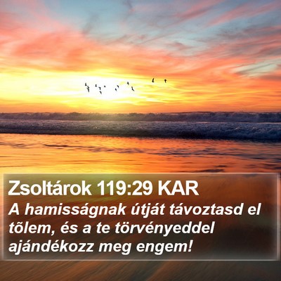 Zsoltárok 119:29 KAR Bible Verse Image