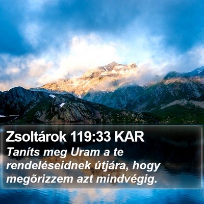 Zsoltárok 119:33 KAR Bible Verse Image