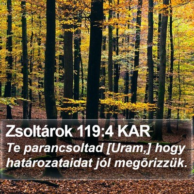Zsoltárok 119:4 KAR Bible Verse Image