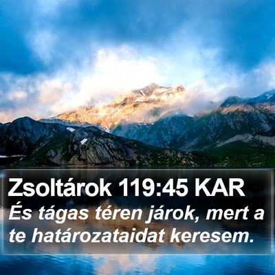 Zsoltárok 119:45 KAR Bible Verse Image