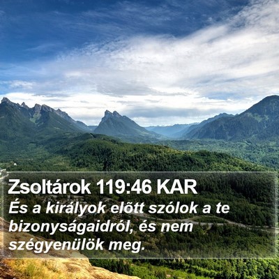 Zsoltárok 119:46 KAR Bible Verse Image