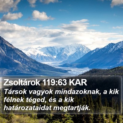 Zsoltárok 119:63 KAR Bible Verse Image