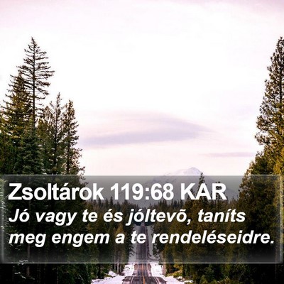 Zsoltárok 119:68 KAR Bible Verse Image