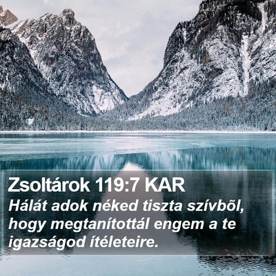 Zsoltárok 119:7 KAR Bible Verse Image