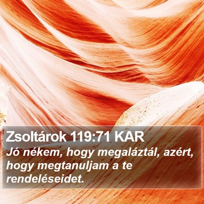 Zsoltárok 119:71 KAR Bible Verse Image