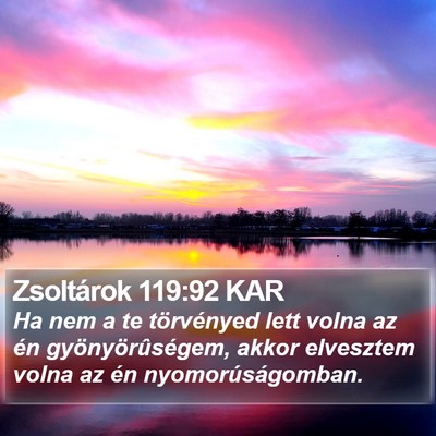 Zsoltárok 119:92 KAR Bible Verse Image