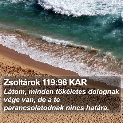 Zsoltárok 119:96 KAR Bible Verse Image