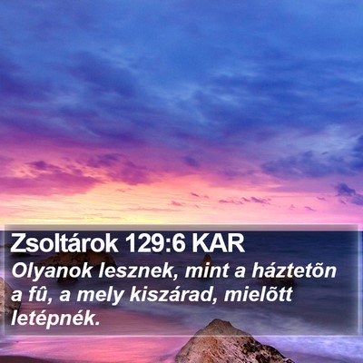 Zsoltárok 129:6 KAR Bible Verse Image