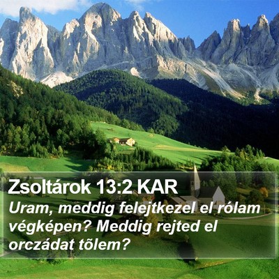 Zsoltárok 13:2 KAR Bible Verse Image