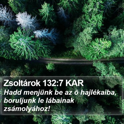 Zsoltárok 132:7 KAR Bible Verse Image