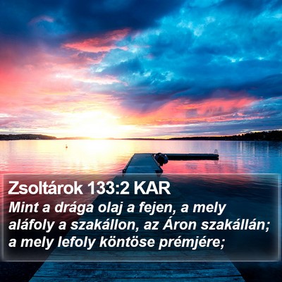 Zsoltárok 133:2 KAR Bible Verse Image