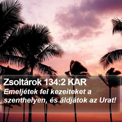 Zsoltárok 134:2 KAR Bible Verse Image
