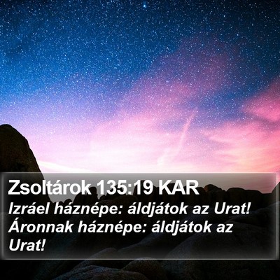 Zsoltárok 135:19 KAR Bible Verse Image