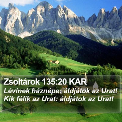 Zsoltárok 135:20 KAR Bible Verse Image
