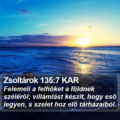 Zsoltárok 135:7 KAR Bible Verse Image