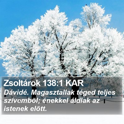 Zsoltárok 138:1 KAR Bible Verse Image