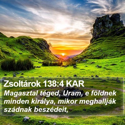 Zsoltárok 138:4 KAR Bible Verse Image