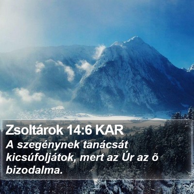 Zsoltárok 14:6 KAR Bible Verse Image
