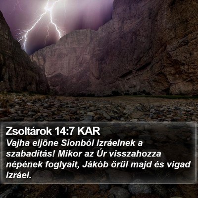 Zsoltárok 14:7 KAR Bible Verse Image
