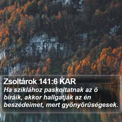 Zsoltárok 141:6 KAR Bible Verse Image