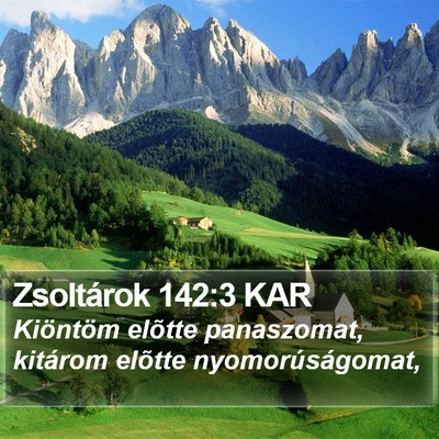 Zsoltárok 142:3 KAR Bible Verse Image