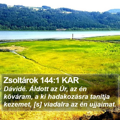 Zsoltárok 144:1 KAR Bible Verse Image