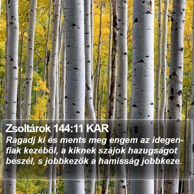 Zsoltárok 144:11 KAR Bible Verse Image