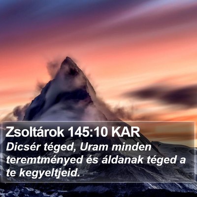 Zsoltárok 145:10 KAR Bible Verse Image