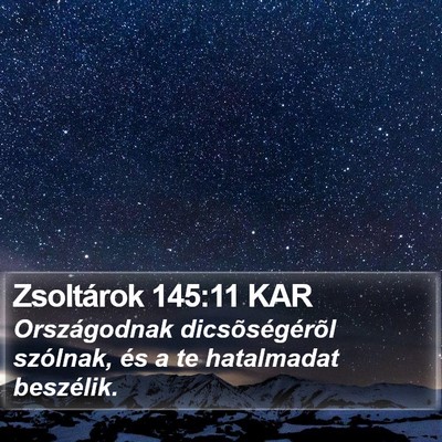 Zsoltárok 145:11 KAR Bible Verse Image