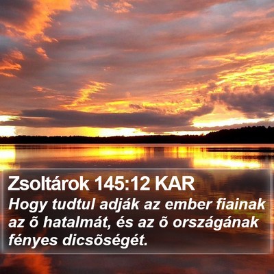 Zsoltárok 145:12 KAR Bible Verse Image