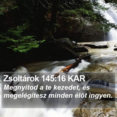 Zsoltárok 145:16 KAR Bible Verse Image